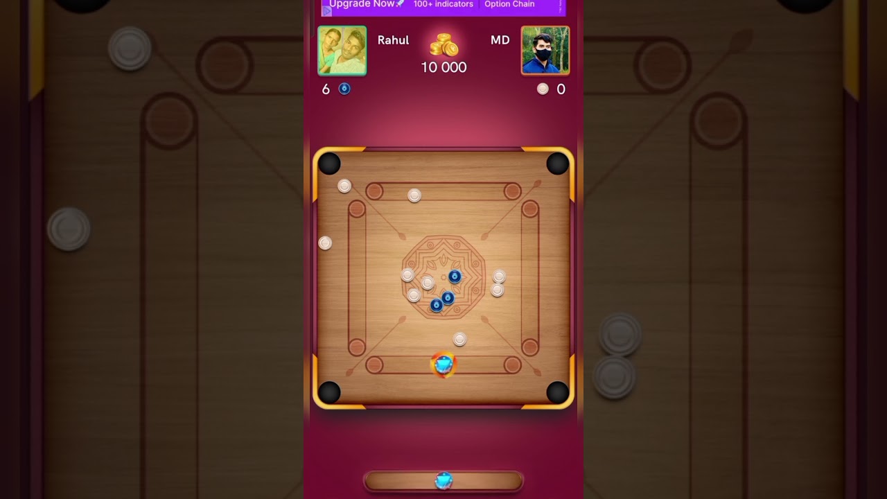 Watch player reaction in carrom pool with indirect shorts // 
