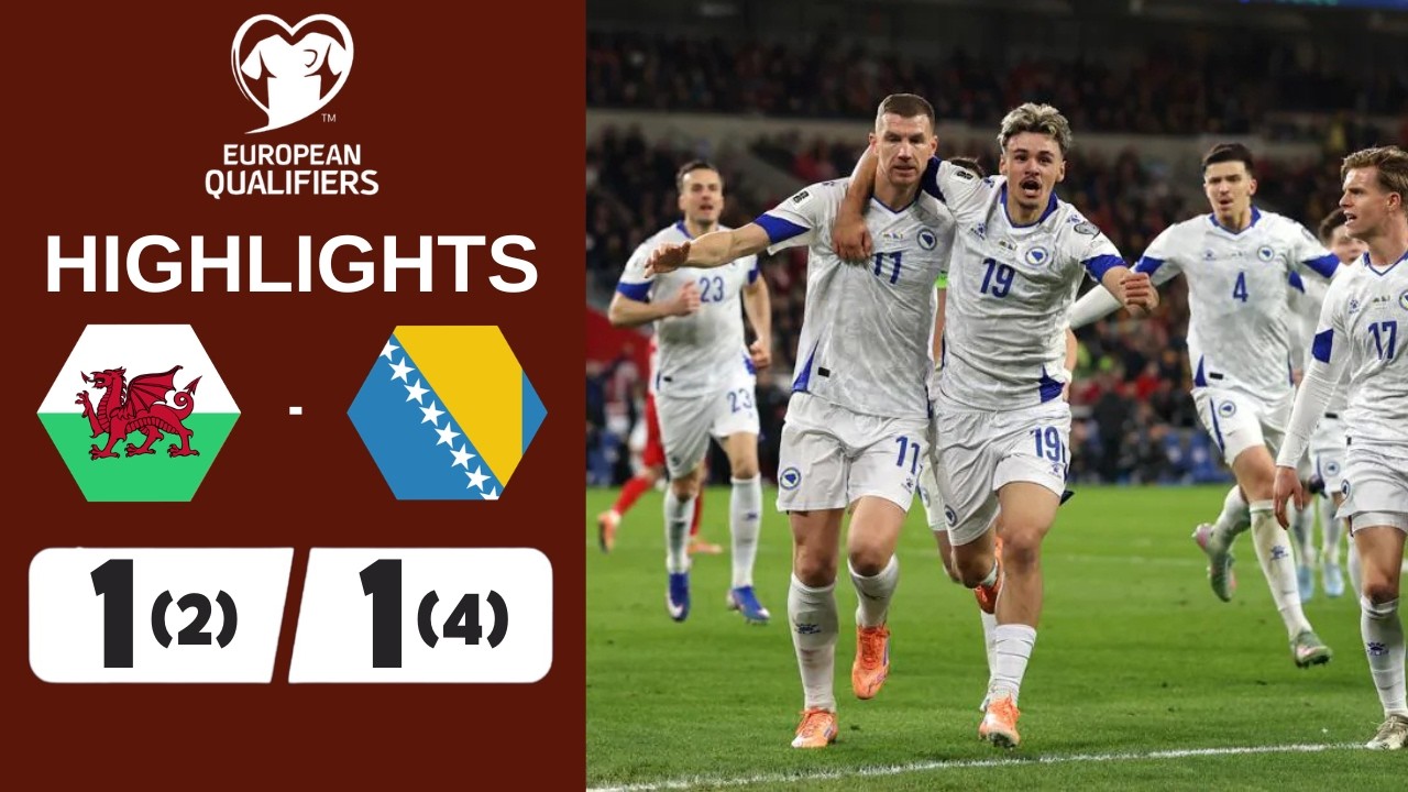 Wales vs Bosnia-Herzegovina | 1-1 (PEN 2-4 ) | Highlights | World Cup Qualifiers 2026