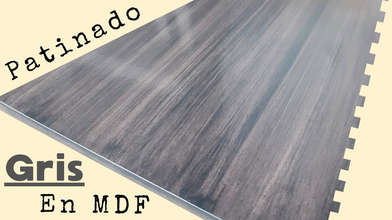 Como hacer un PATINADO en MDF en color GRIS ( tipo melamina ) paso a paso... #tutorial #fácil