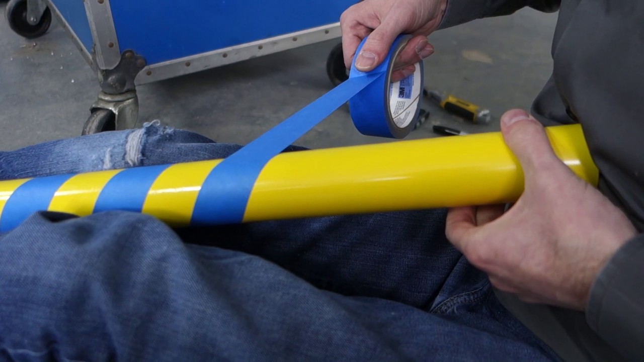 Captain's Blog 12 15 2016 How to Mask a Tube for a Barber Pole Paint Job