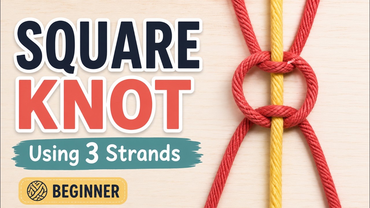 Tie Square Knot for Macrame | BEGINNER