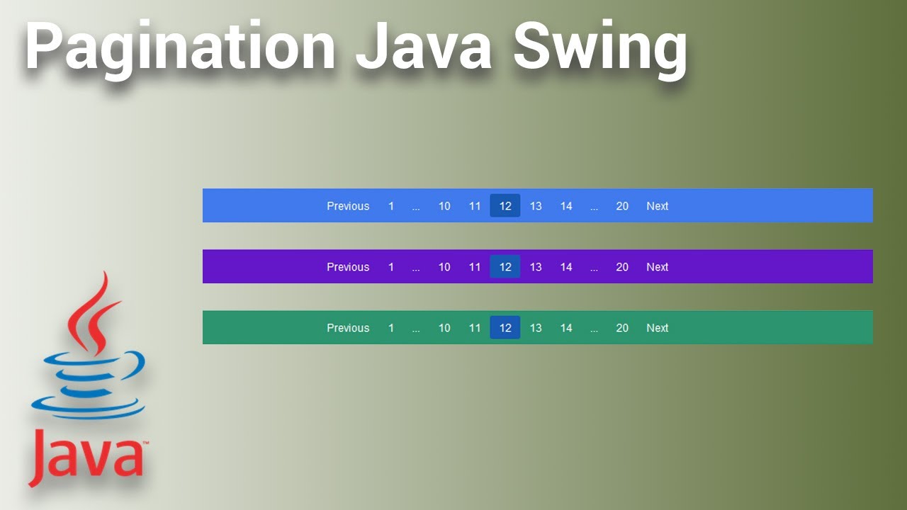 Java Swing - How to create pagination and load data with database