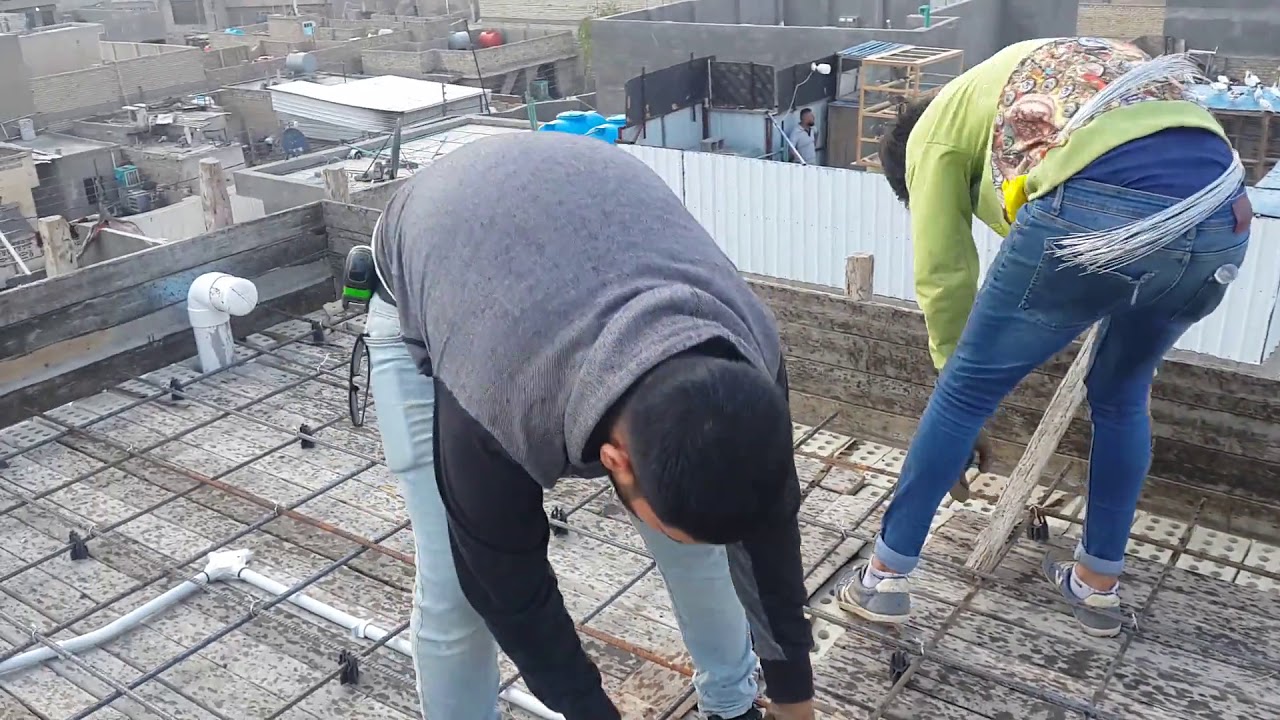تسليح سقف الطابق الرابع البيتونة في منطقة العبيدي \ الحداد حسين الحاج جبار 07703986602