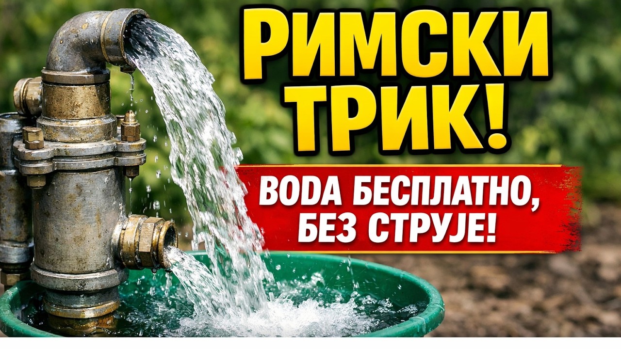 Древни Римски Трик за 15€: Пумпа за Воду која ради БЕЗ Струје!