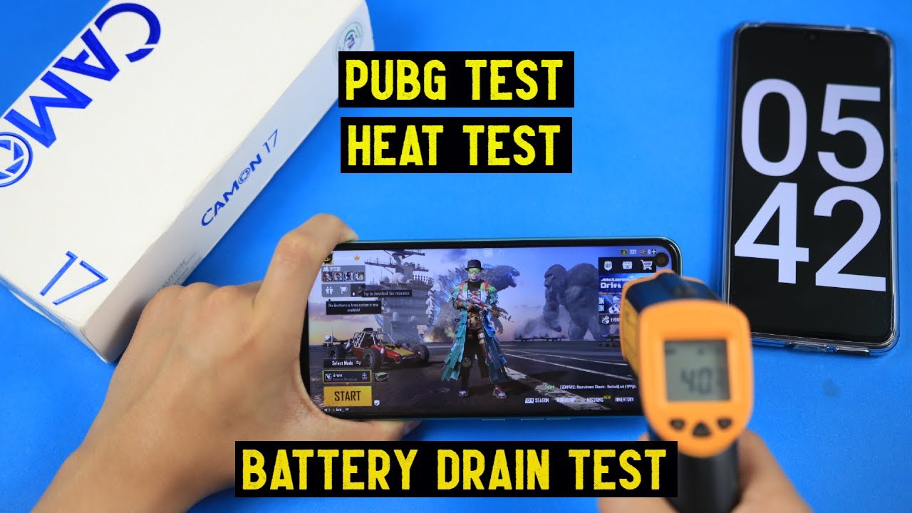 Tecno Camon 17 Pubg Test | heating & Battery drain test