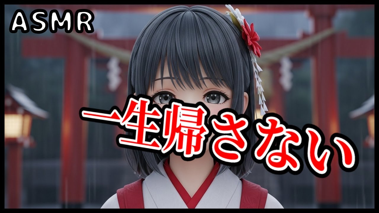 【ASMR/ヤンデレ】「神様が、帰しちゃダメって」雨の神社で巫女に監禁される夜【執着/和風】
