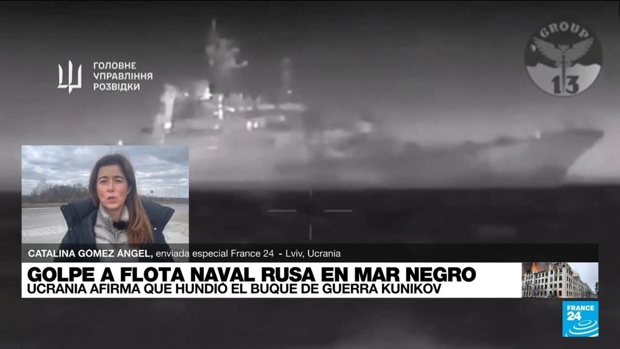 Informe desde Lviv: Ucrania afirma haber destruido buque ruso en el mar Negro • FRANCE 24 Español