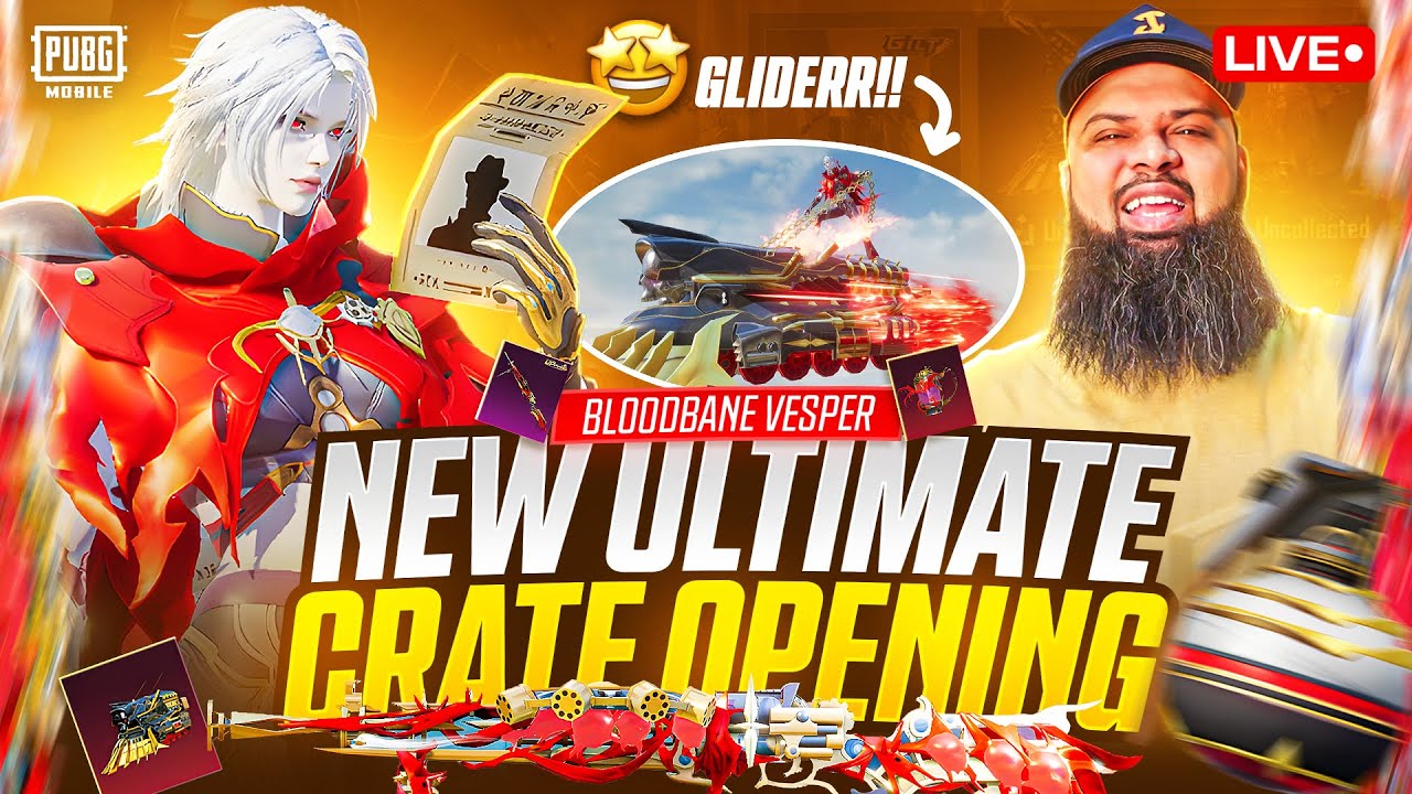 LIVE VERTICAL 🔥 Ultimate Gilt Bloodbane Vesper Set & Parasite DP-28 Lucky Spin 🩸 PUBG Mobile