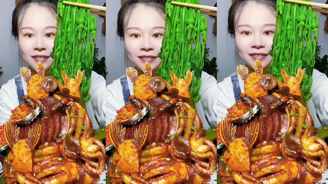 Squid, grilled meat, and all kinds of vegetables are delicious
