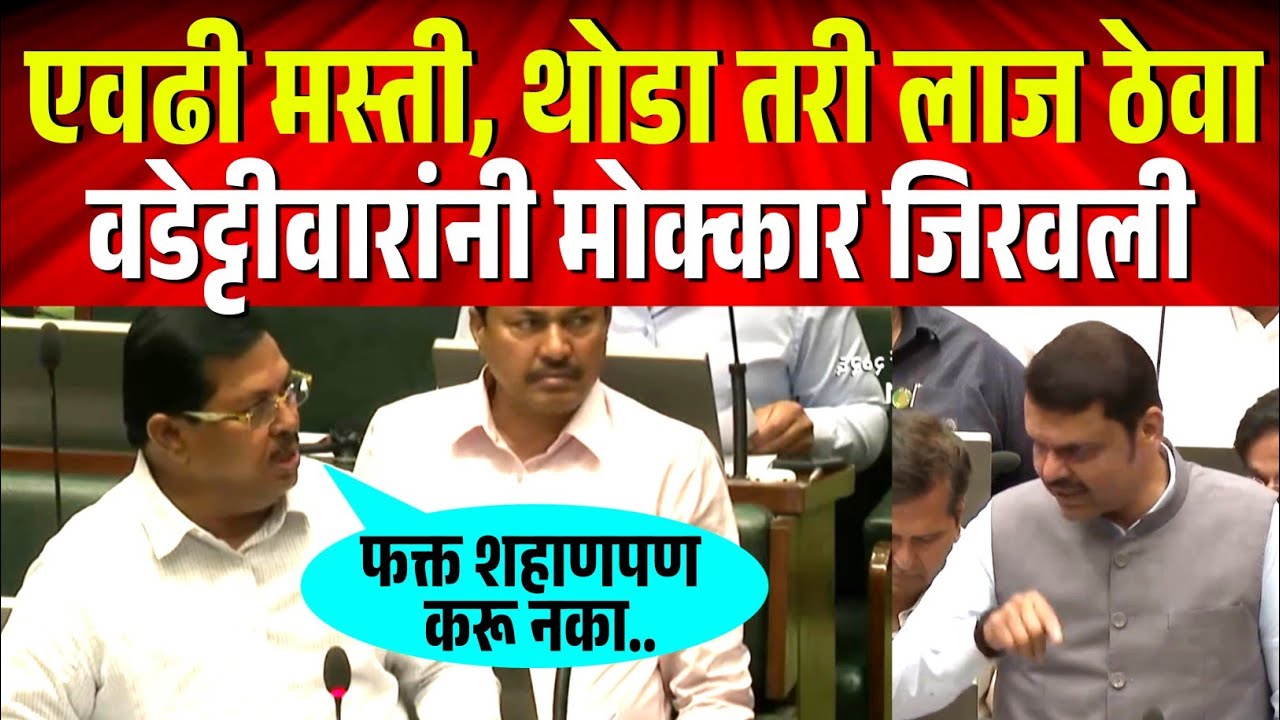 भर सभागृहात थेट लाज काढतं, वडेट्टीवारांनी सरकारची जिरवली ! Vijay Wadettiwar Vidhansabha Speech