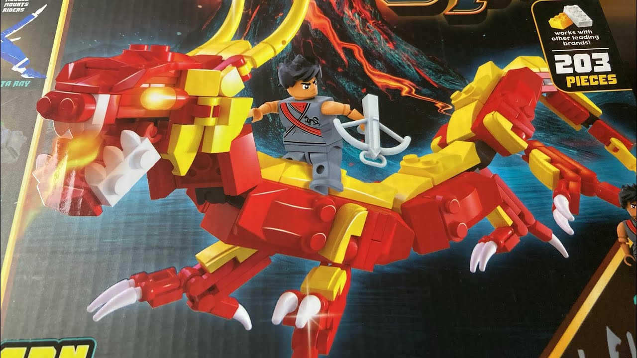 Lego Compatible Block Tech Mount-Up! Fire-Born Dragon Live Build Part 1