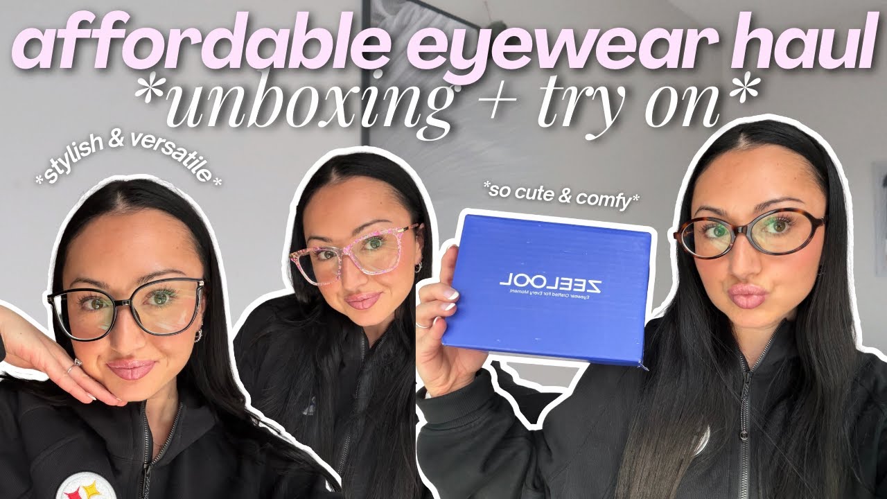 AFFORDABLE EYEWEAR HAUL | ZEELOOL unboxing & haul + try on!