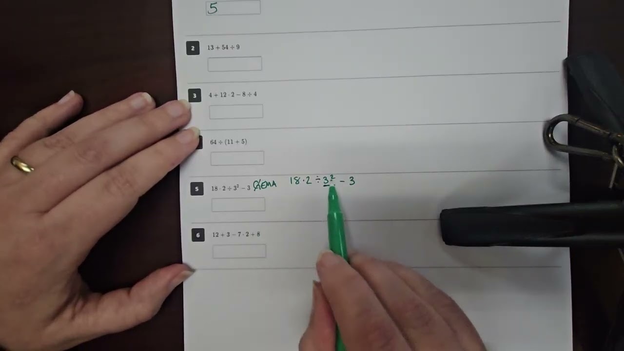 Module 5: Evaluate Numerical Expressions (Order of Operations)