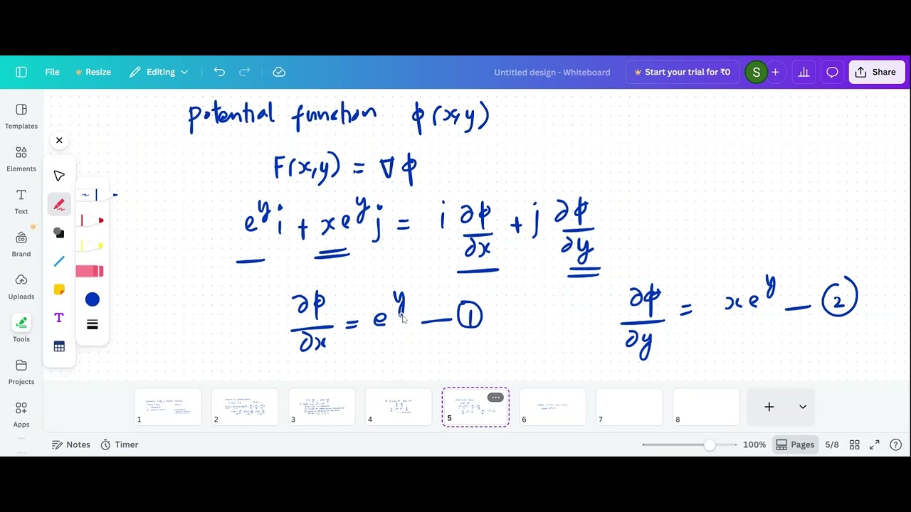 S2 ME EE Engineering Mathematics Module 3 Class 7 Potential Function Problem 1
