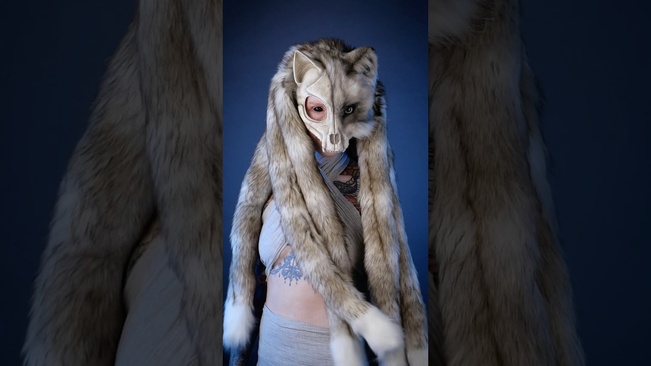 I made a fox headpiece #headpiece #cosplay #skullmask