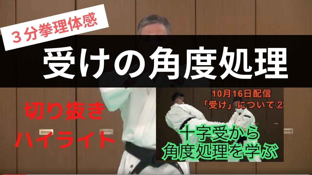 【拳理体感切り抜き】受けの角度処理　＃２
