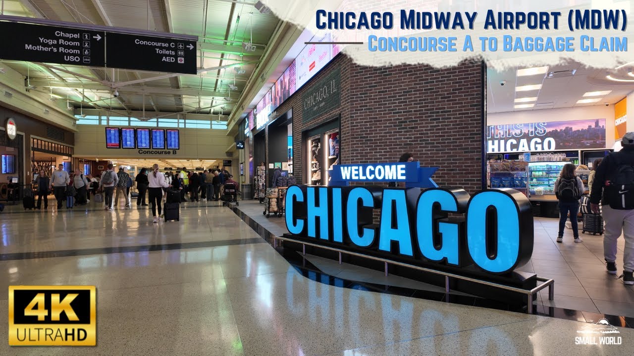 Chicago Midway International Airport (MDW) | Concourse A to Baggage Claim & Ground Transportation