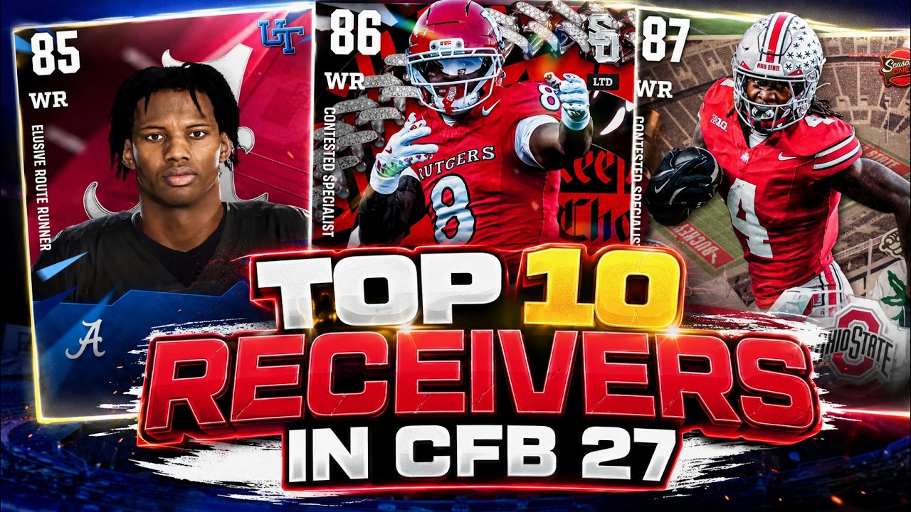 The TOP 10 RECIEVERS In College Football 27