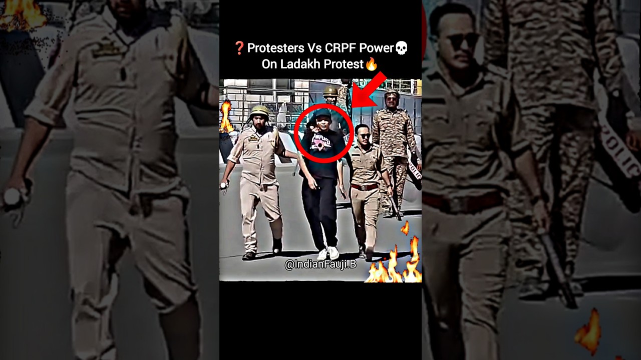Ladakh Protesters Vs CRPF🔥☠️⚔️ Ladakh Gen-Z Protest🔥🪧 #ladakh #ladakhprotest #protest #crpf #viral