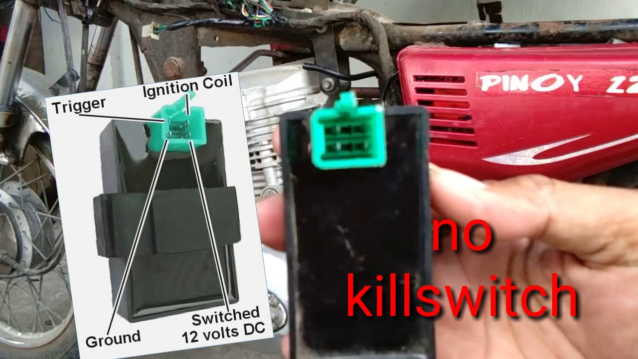 How to wire 5 pins cdi into 4 pins cdi on motorcycle ( Conversion )Tagalog .
