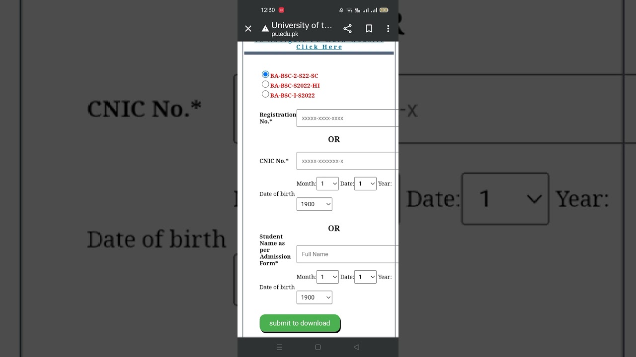 b. a bsc supplementary exam 2022 rollnumber slip upload on pu official website link in description