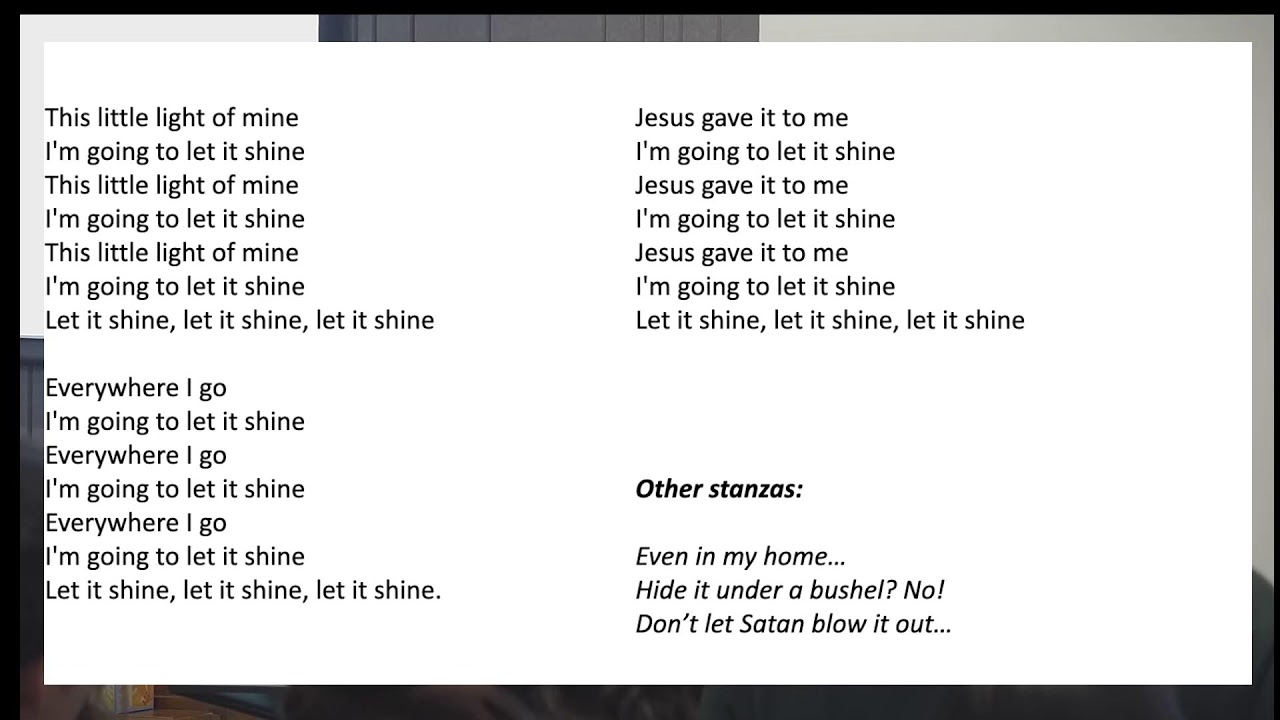 Sunday Message - Sammy - You Are The Light Of The World -  January 18, 2026