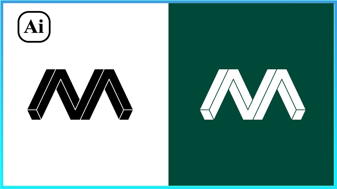 How to Create 3d M letter logo in Adobe Illustrator