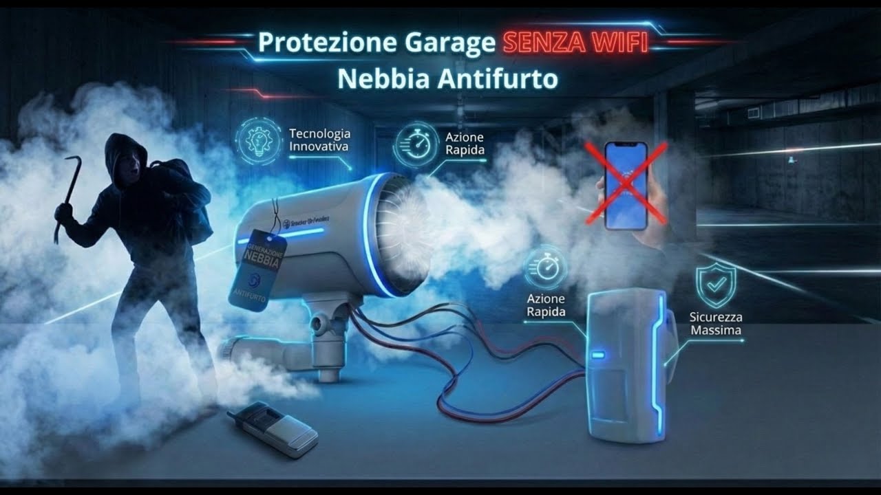 Proteggere un garage o una casa SENZA WiFi | Nebbia Antifurto – Spiegazione completa