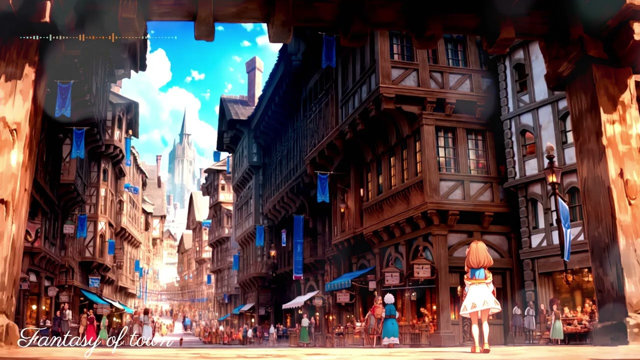 Medieval Town Streets | Relaxing Bard Fantasy Music