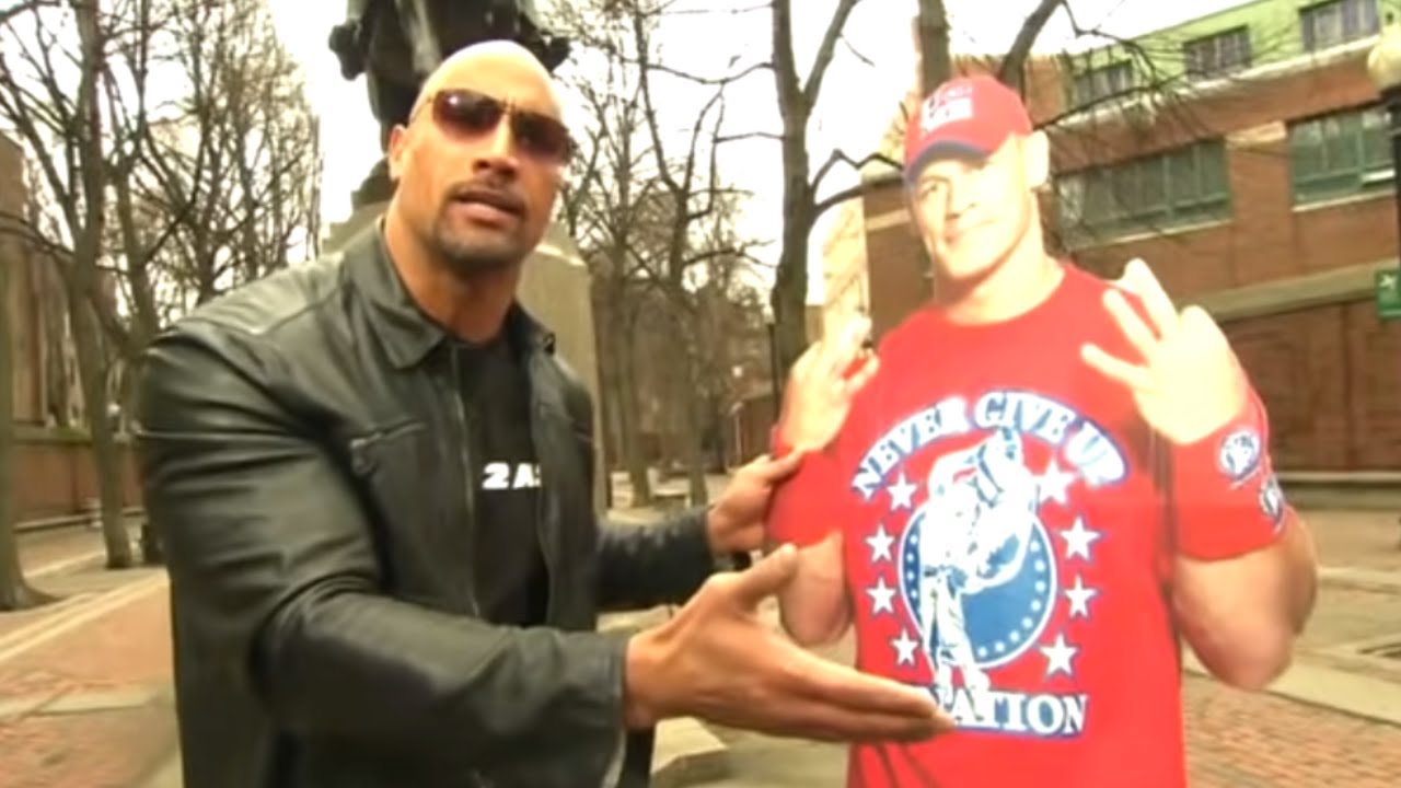 Raw: The Rock обучает Джона Сину в исторических местах