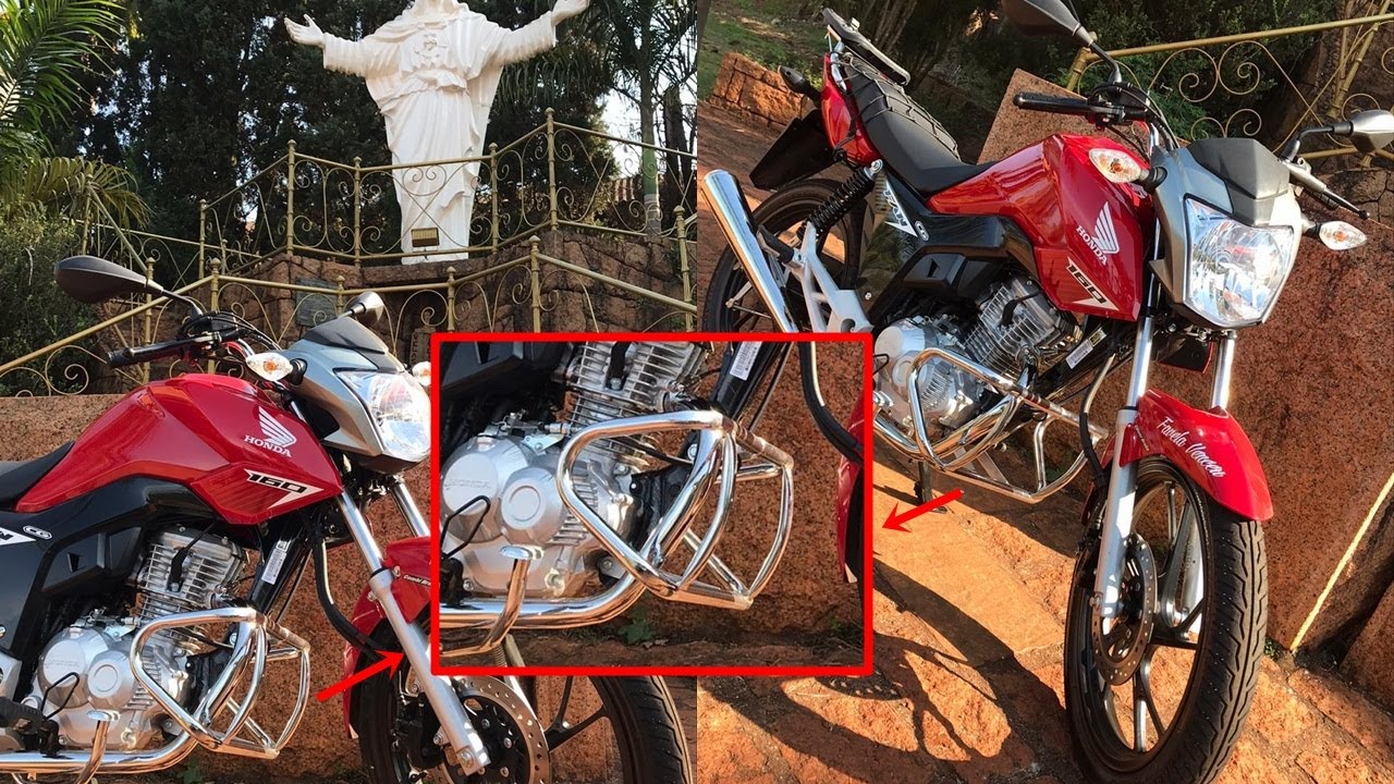 COLOQUEI PROTETOR DE MOTOR FRANCÊS ( MATA CACHORRO) NA FAN 160 | 019Vlogs