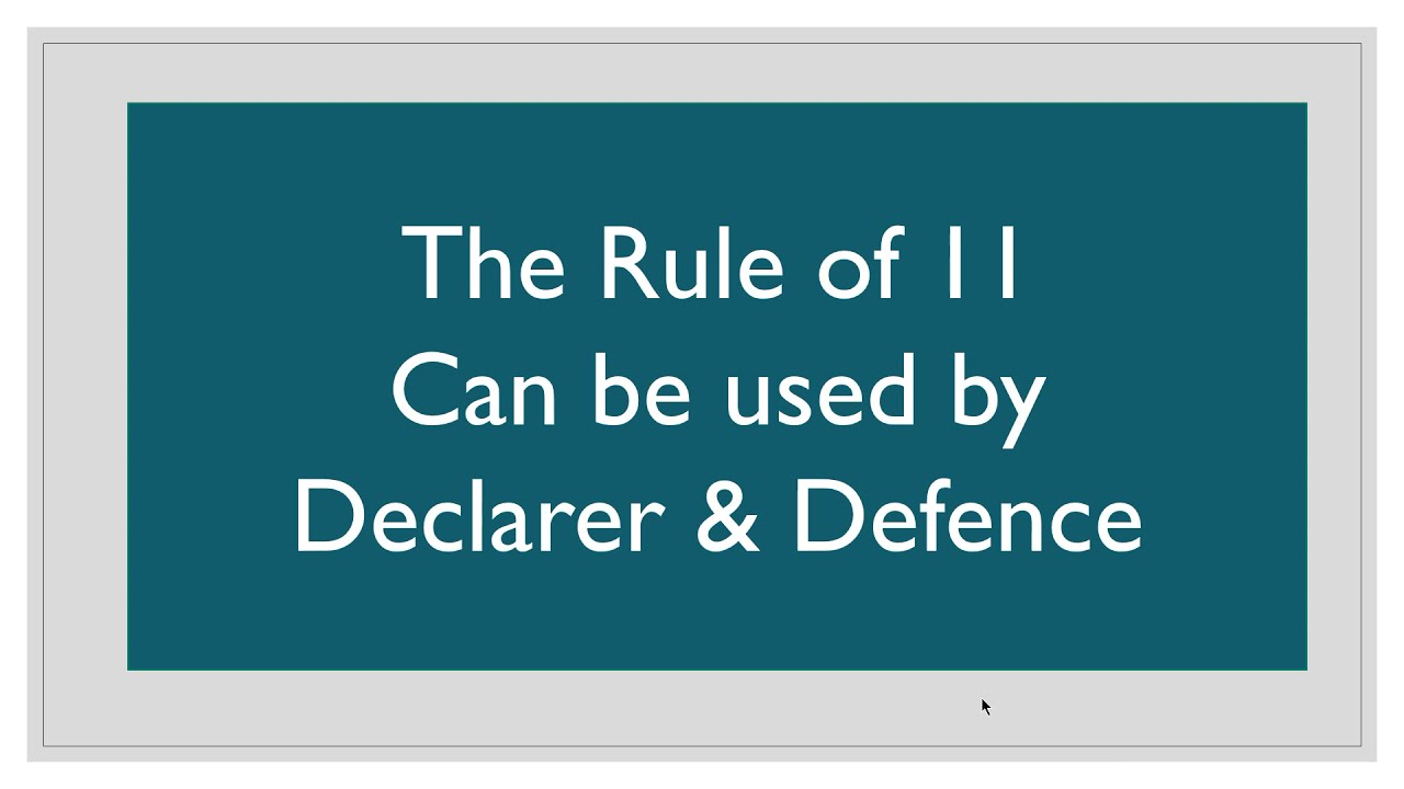Rule of 11