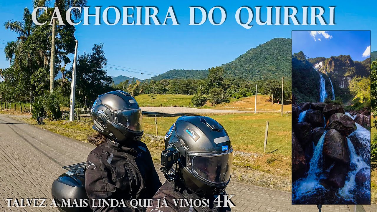 Fomos de moto conhecer uma das Cachoeiras mais lindas de Santa Catarina -  Motorcycle Adventure 4K