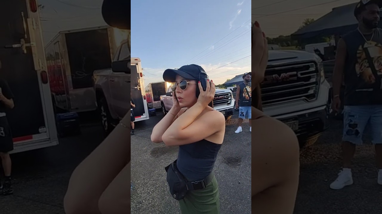 My Sister's First Reaction to Top Fuel - 15 Feet Away from 2 Top Fuel Dragsters at the Tree