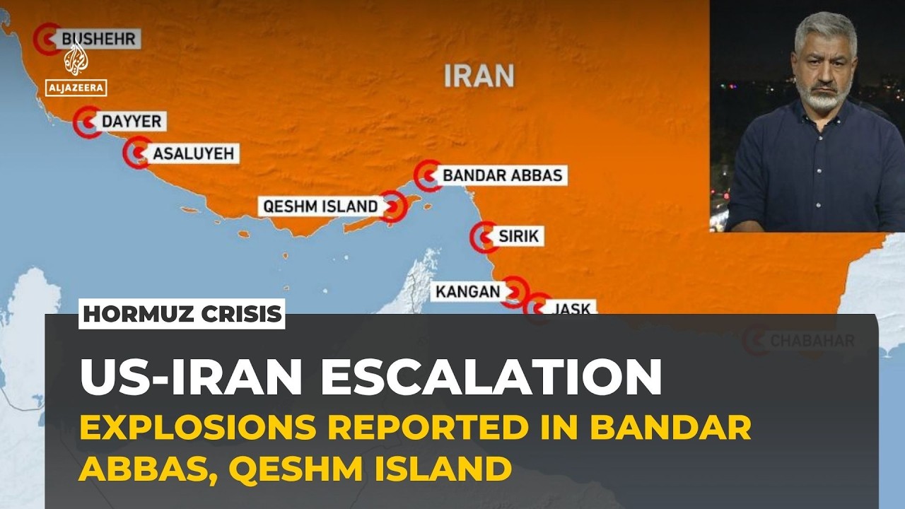 Iran reports strikes on Qeshm Island and Bandar Abbas amid US escalation