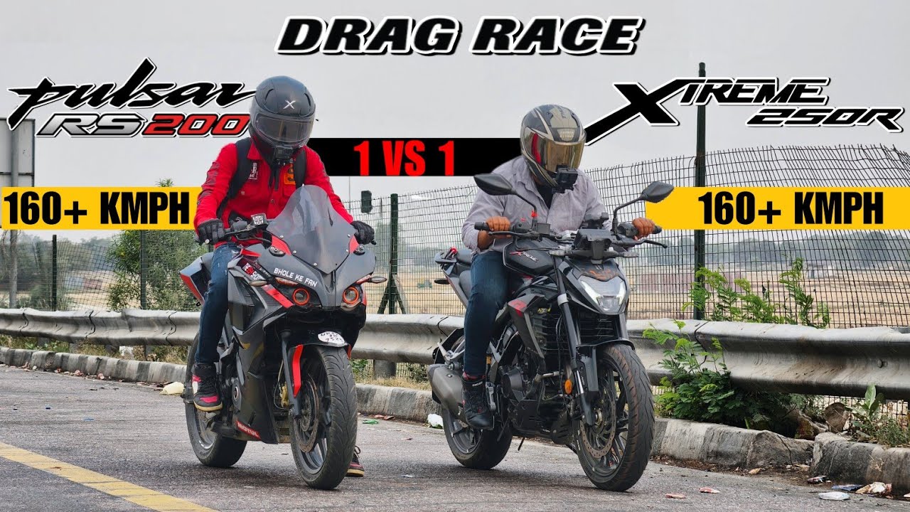 2026 Hero xtreme 250R VS Fastest Pulsar RS200.|| Drag Race.🔥|| 160+ KMPH 1 vs 1 battle showdown—·