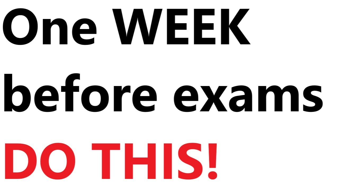 How to prepare JUST before exams?