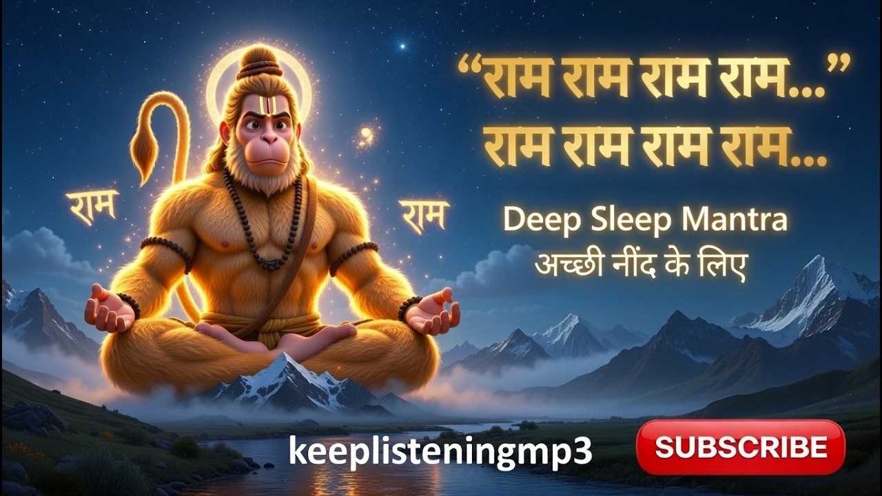 RAM RAM Naam Jaap 🙏 | Powerful Hanuman Energy | Deep Sleep & Meditation Music | keeplisteningmp3