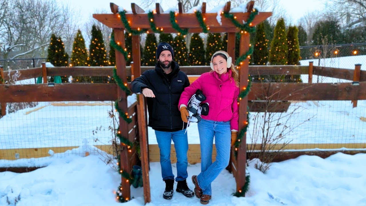 We Built Our DREAM ICE RINK (in our veggie garden)