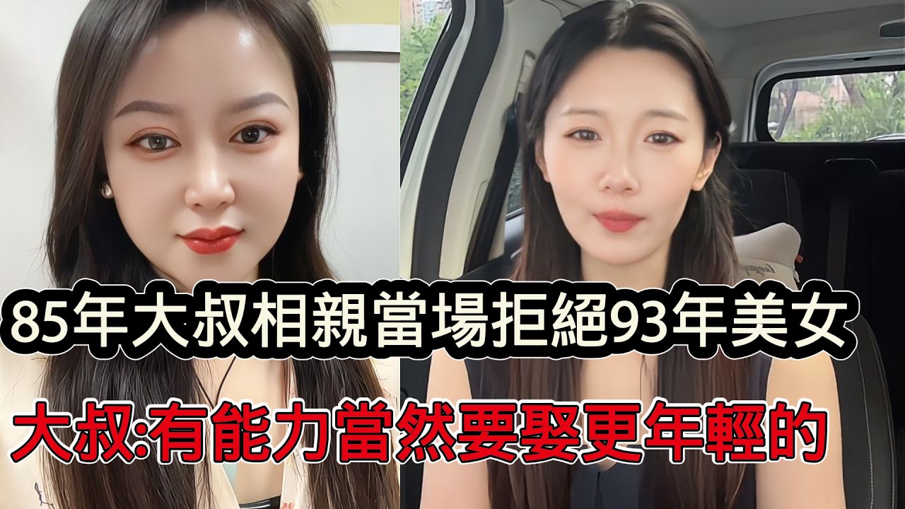 85年大叔相親會當場拒絕93年美女，紅娘當場崩潰，大叔：我有能力當然要找更年輕的