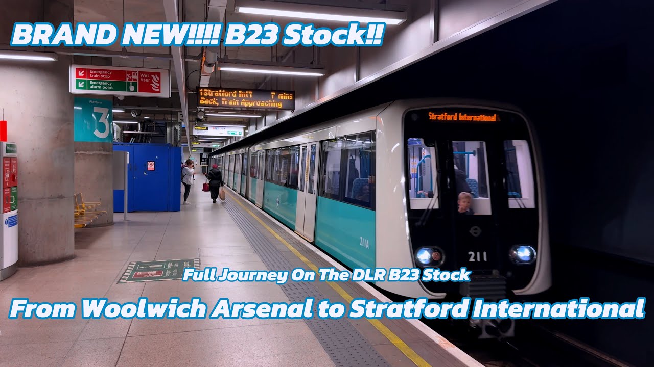 Full Journey On The DLR B23 Stock From Woolwich Arsenal to Stratford International 