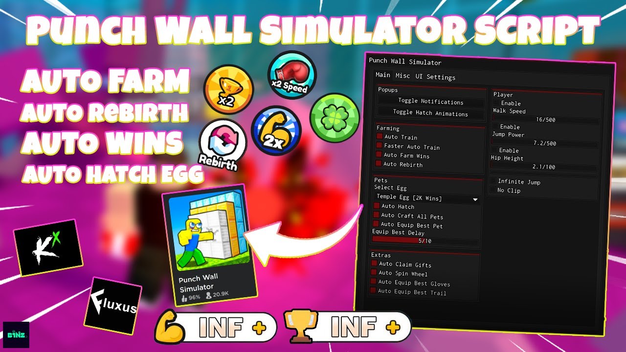 [🔥NEW] Punch Wall Simulator Script / Hack | INFINITE WINS, AUTO FARM & MORE *PASTEBIN 2023*