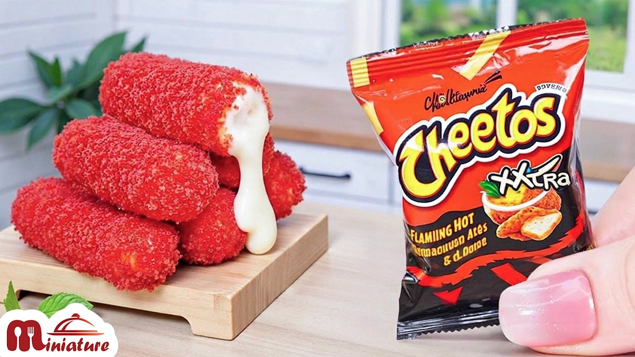 😋 Очень вкусные куриные сырные палочки с чипсами Cheetos | ASMR-кулинария (мини-видео)