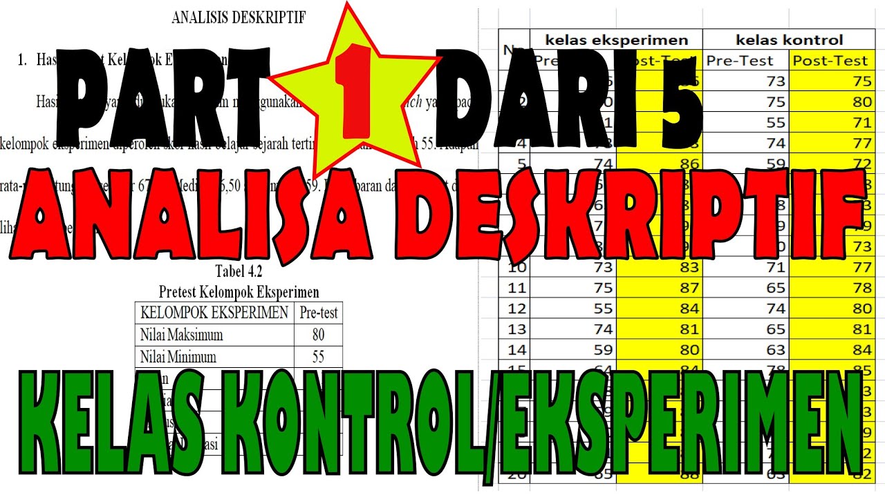 Kelas kontrol eksperimen part 1 | ANALISA DESKRIPTIF