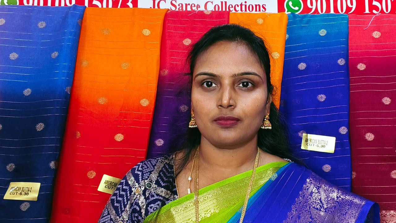 JC Saree collections Live chinon silk georgette sarees half sarees Ph. 9010915073