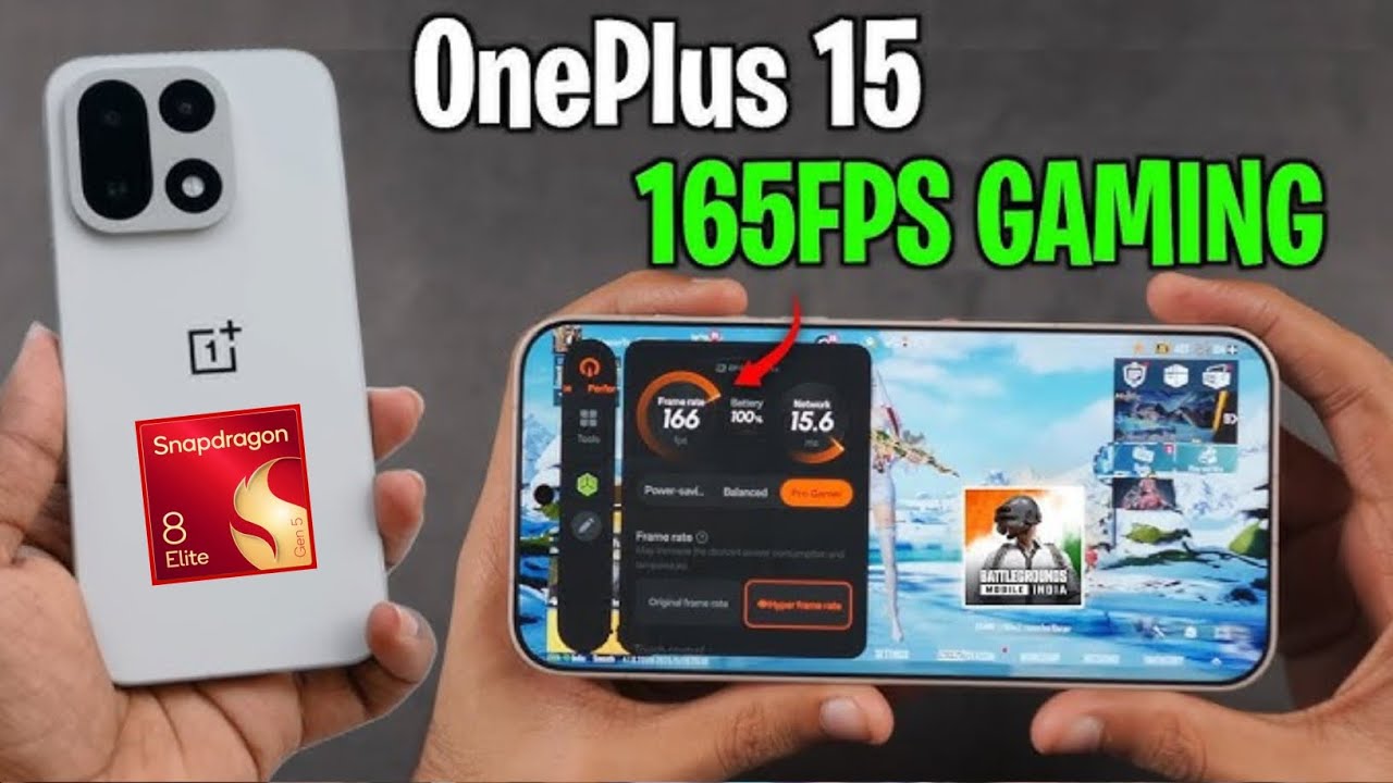 OnePlus 15 - 165 FPS BGMI Test, Heating & Battery Test | SD 8 Elite Gen 5 🔥