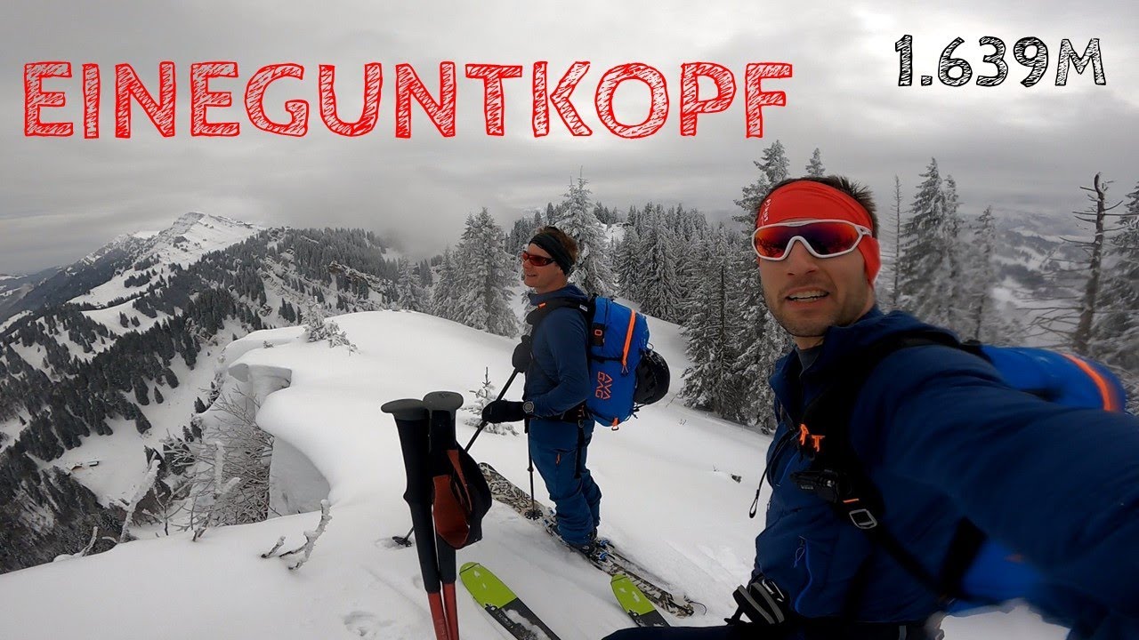 Skitour Eineguntkopf 1.639m - Einsteigertour im Allgäu, Bedingungen 5. Februar (Pulver inklusive)