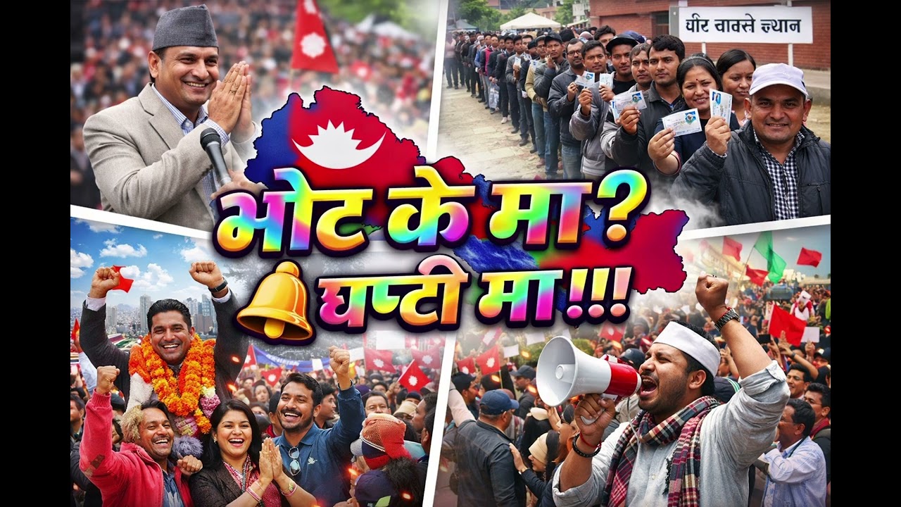 👉 Bhote Ke Ma? 🔔 Ghanti Ma! | New Nepali Election Lok Dohori 2026 | Viral Rally Song