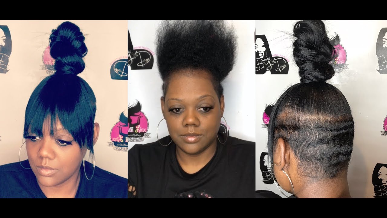 Top Knot Bun with Finger Waves (Short Hair Cut)