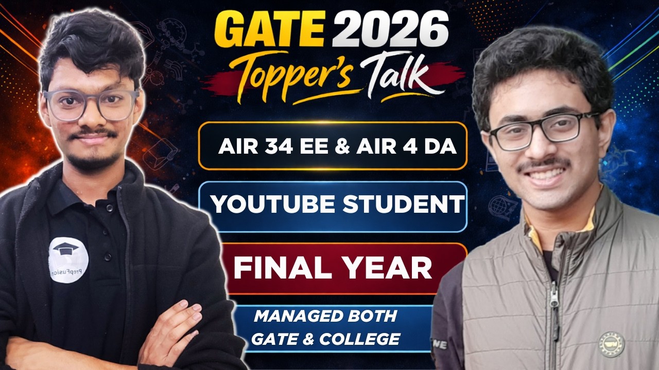 GATE 2026 Rankers Interview || AIR 4 DA, AIR 34 EE || PrepFusion